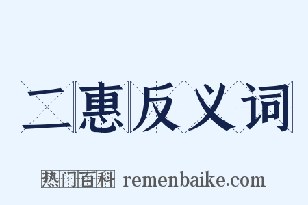 二惠反义词是什么意思的图片